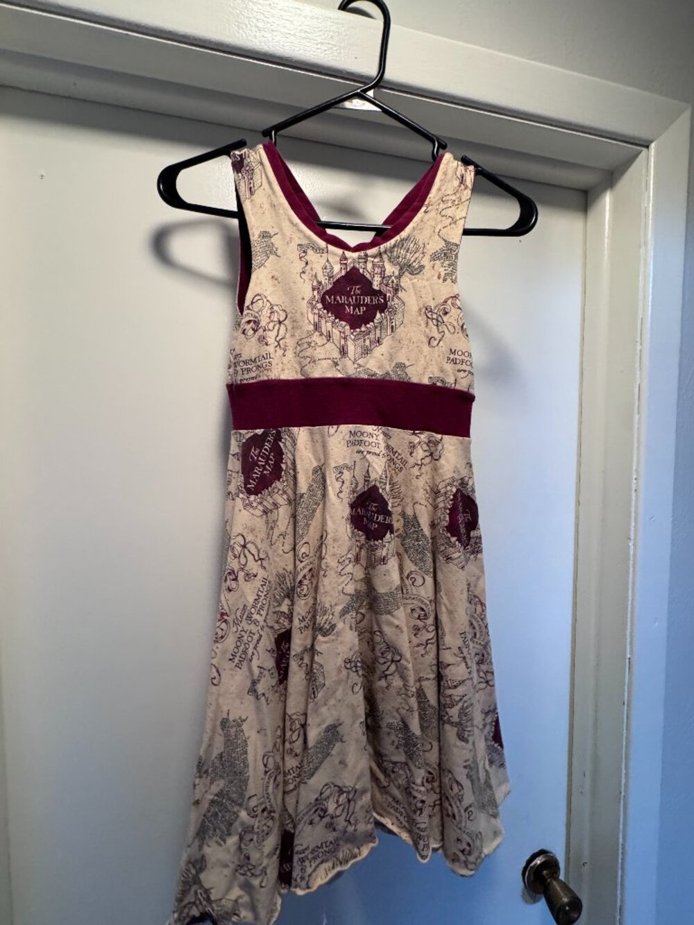 Custom Marauder's Map Dress - Girls' Size 7/8